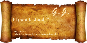 Gippert Jenő névjegykártya